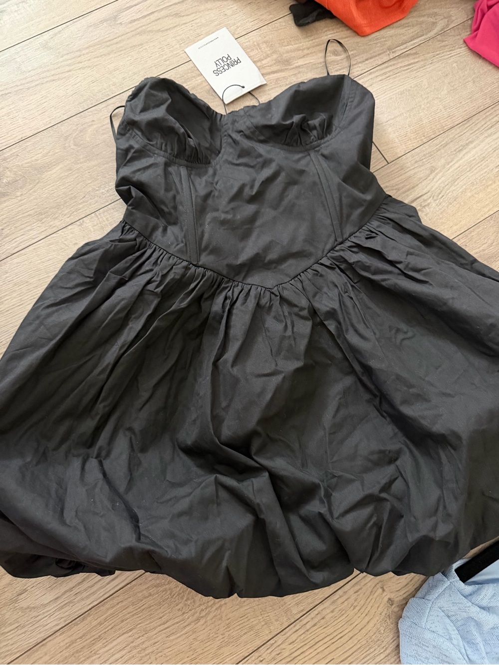 Princess Polly Black Strapless Bubble Mini Dress